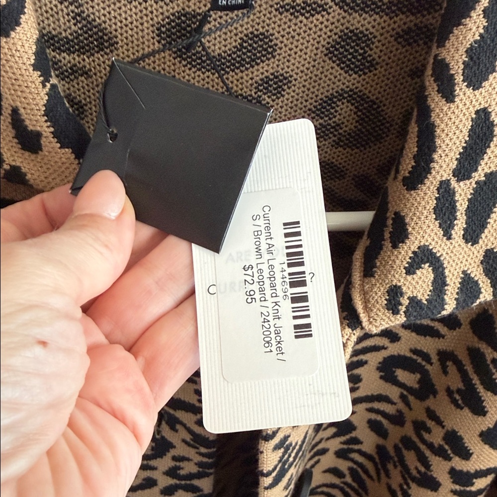 Current Air Leopard Print Button-Down Jacket - Ta… - image 3